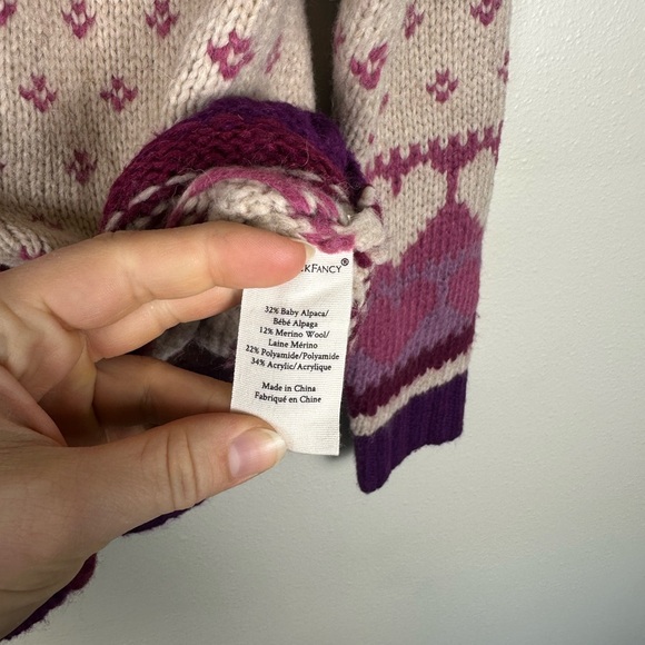 LOVE SHACK FANCY Coquette Femanine Size S Hearts Love Deena Cardigan Sweater - Picture 4 of 7